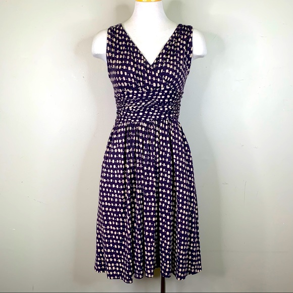 Sundance Dresses & Skirts - Sundance size L navy spotted summer dress